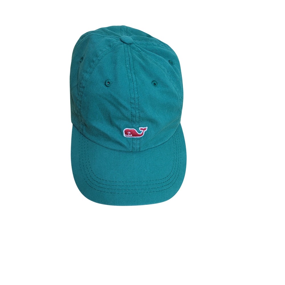 Vineyard Vines Womens Green Whale Logo Adjustable Baseball Hat Dad Cap